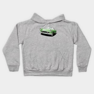 1956 Ford Thunderbird in green Kids Hoodie